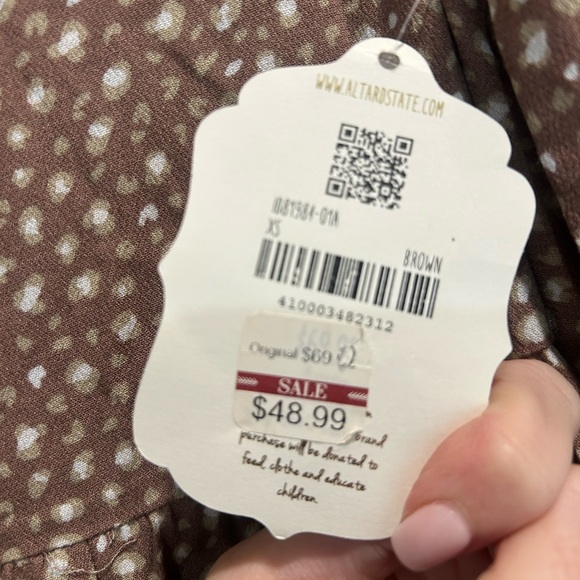 Altar'd State Brown Polka Dot Dress - Picture 4 of 4